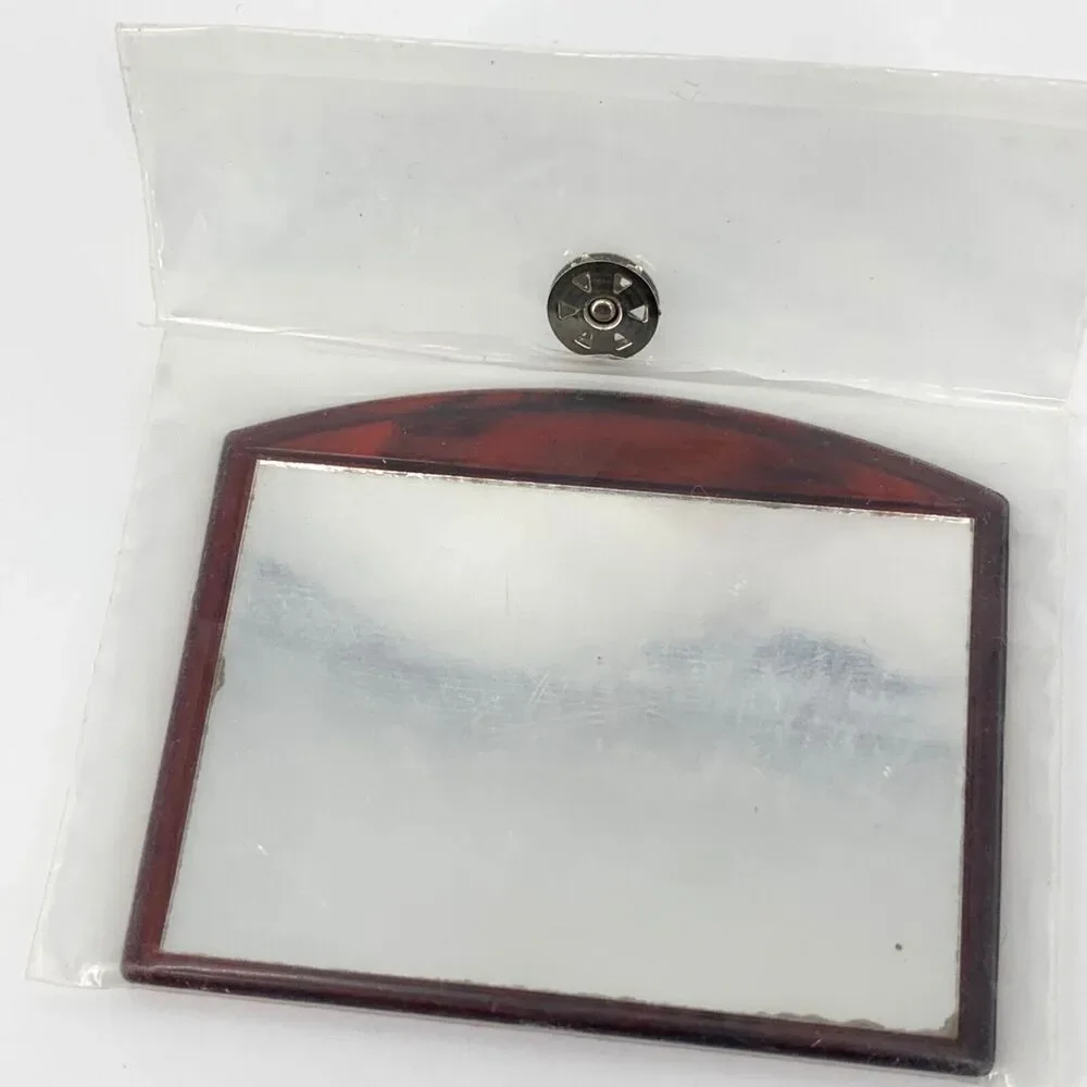 Vintage Etienne Aigner Pocket Mirror Original Plastic Tortoiseshell